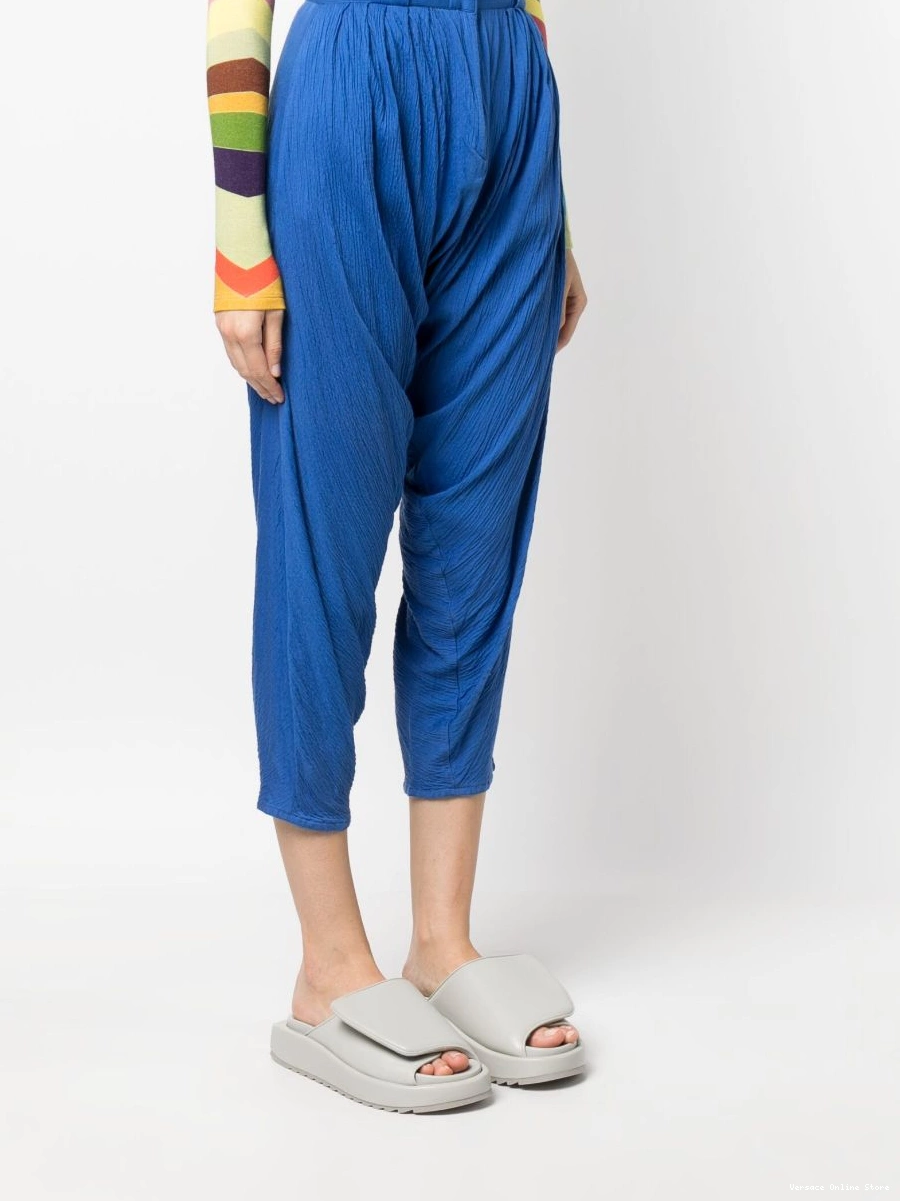 Affordable cropped Versace trousers Women 1970s draped 0706